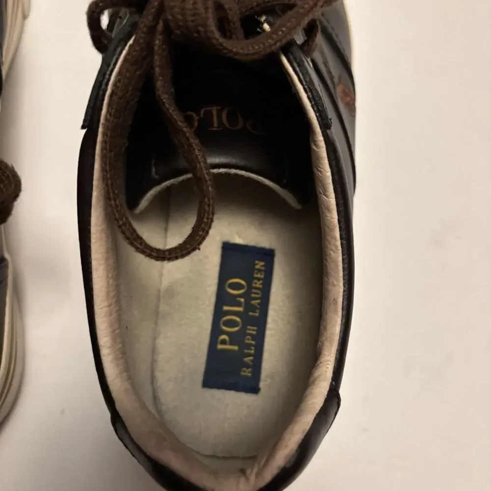 Ralph Lauren Men's Dark Brown Sneakers. Size 8.5D. Very Cool!!😎